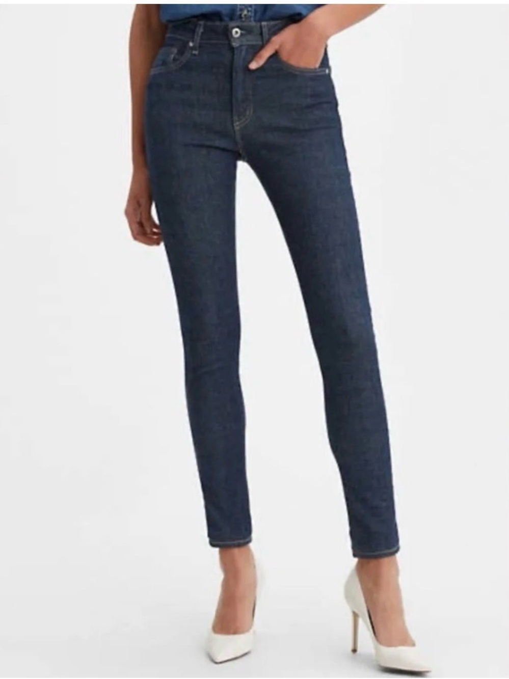 Levi’s Made & Crafted Cigarette Slim Selvedge Jeans 26 Dark Indigo Stretch